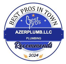 Best Pros in Town badge for Azerplumb LLC, plumbing service recommendation for 2024.
